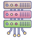 Data storage device Fill Vector icon which can easily modify or edit Royalty Free Stock Photo