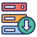 Data storage download,  Isolated Vector icon easily edit or modify Royalty Free Stock Photo