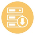 Data storage download,  Isolated Vector icon easily edit or modify Royalty Free Stock Photo