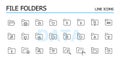 Data storage, file folders. Secure documents and backup. Vector icon