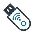 Data storage, flash drive Vector icon which can easily modify Royalty Free Stock Photo