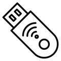 Data storage, flash drive Vector icon which can easily modify Royalty Free Stock Photo