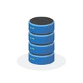 Data storage icon with single base storage, ESP10 Royalty Free Stock Photo