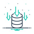 Mix icon for Data Storage, stock and stockpile