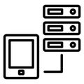Data storage ios  Isolated Vector icon easily edit or modify Royalty Free Stock Photo
