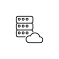 Data Storage line icon Royalty Free Stock Photo
