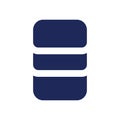 Data and storage management black glyph ui icon Royalty Free Stock Photo