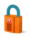 Data Storage Sign Symbol Icon. Lock Isolated. Padlock