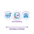 Data storytelling concept icon