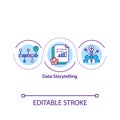 Data storytelling concept icon