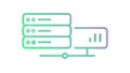 Data Stream Analytics Icon, Real-Time Insights, Continuous Processing, vector design Generative AI Royalty Free Stock Photo