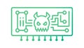 Data Stream Arrows on Circuit Board. Digital Flow Visual, vector design Generative AI Royalty Free Stock Photo