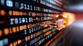 Data Stream: Binary Code Flowing Through Network Connection, Abstract Technology Concept Royalty Free Stock Photo