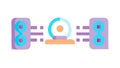 Data Stream Exchange Icon, Information Flow and Network Connection, vector design Generative AI Royalty Free Stock Photo
