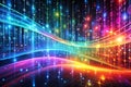 Data stream flow a dynamic wallpaper. Generative AI Royalty Free Stock Photo