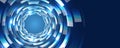 Data stream in the form of an array of circles and binary code. Vector database background. Big data visualization. Processing of Royalty Free Stock Photo