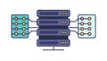 Data Stream Optimization, Network Efficiency, vector design Generative AI Royalty Free Stock Photo