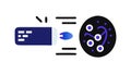 Data Stream Processing, Digital Information Flow, Cybernetics, vector design Generative AI Royalty Free Stock Photo