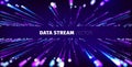 Data stream tunnel abstract vector background. Data transfer Royalty Free Stock Photo