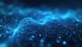 Data streams flow via network with digital connections. Binary code transfer graphic representation of cyberspace communication Royalty Free Stock Photo