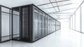 data stretching server rack Royalty Free Stock Photo