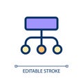 Data structuration process pixel perfect RGB color ui icon Royalty Free Stock Photo