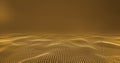 Data submerged in golden sea metaverse. Abstract floor technology background. Tech business concept