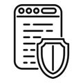 Data surf detect icon outline vector. Key use private