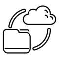 Data synchronisation from cloud storage to local folder icon