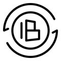 Data synchronisation icon depicting data transferring in loop