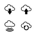 Data synchronisation. Simple Related Vector Icons