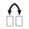 Data Synchronization Arrows Icon. Vector image.