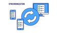 Data Synchronization Between Devices Royalty Free Stock Photo