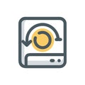 Data Synchronization Icon: Backup, Recovery, Restore, and Cloud Storage Concepts Royalty Free Stock Photo