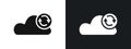 Data synchronization icon linear graphics set vector in black Royalty Free Stock Photo