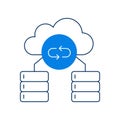 Data Synchronization Process Icon. Editable