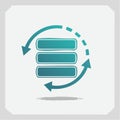 Data Synchronization Process Icon Royalty Free Stock Photo