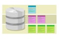 Data table query database index symbol vector illustration concept