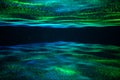 Data technology, abstract global network. Wave of particles. Abstract background, wavy surface consisting of points - Royalty Free Stock Photo