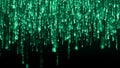 Data technology background. Big data visualization. Flow of data. Information code. Background in a matrix style Royalty Free Stock Photo
