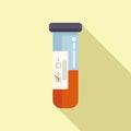 Data test tube icon flat vector. Medical lab Royalty Free Stock Photo