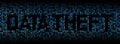 Data Theft text on hex code illustration Royalty Free Stock Photo