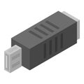 Data transfer adapter icon, isometric style Royalty Free Stock Photo