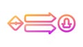 Data Transfer & Download Icon Vector in Gradient Flat Style, vector design Generative AI Royalty Free Stock Photo
