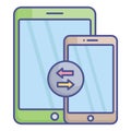 Data transfer Fill Vector icon which can easily modify or edit Royalty Free Stock Photo