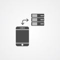 Data transfer vector icon sign symbol Royalty Free Stock Photo