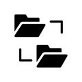 Data transfer vector glyph flat icon