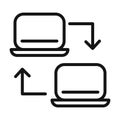Data transferring Symbol mark in filled style