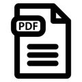 Data transmission, document upload Bold Outline vector icon which can be easily modified do edit Royalty Free Stock Photo