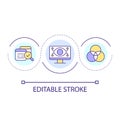 Data transparency loop concept icon Royalty Free Stock Photo